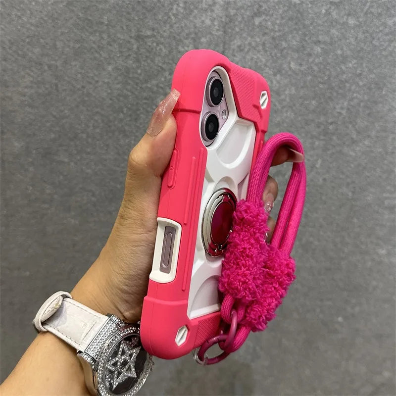 Coque iPhone Anti-Chute avec Lanière & Support