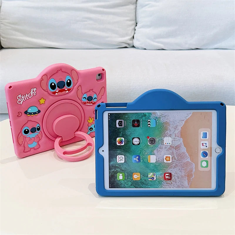 Coque iPad Stitch 3D Rose – Support Rotatif 360°