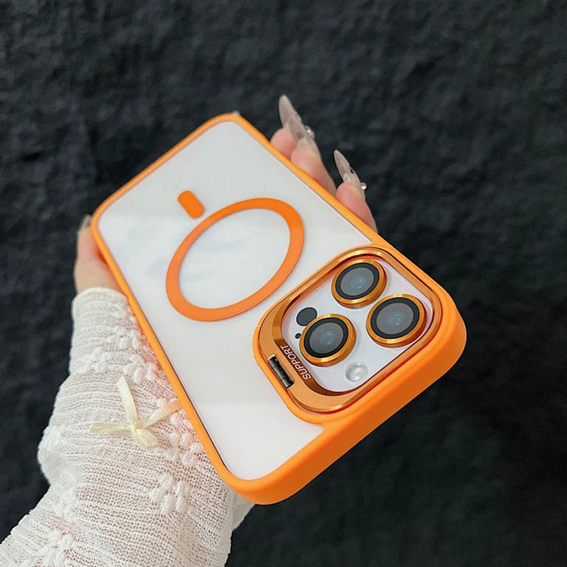 Coque iPhone MagSafe Cadre Luxe + Protection Caméra Verre