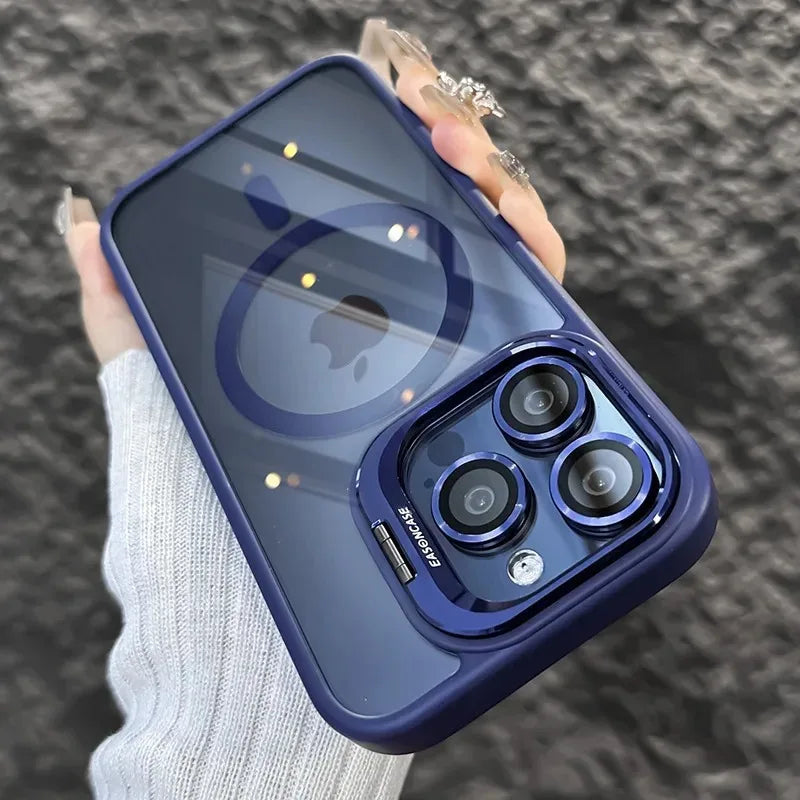 Coque iPhone MagSafe Cadre Luxe + Protection Caméra Verre