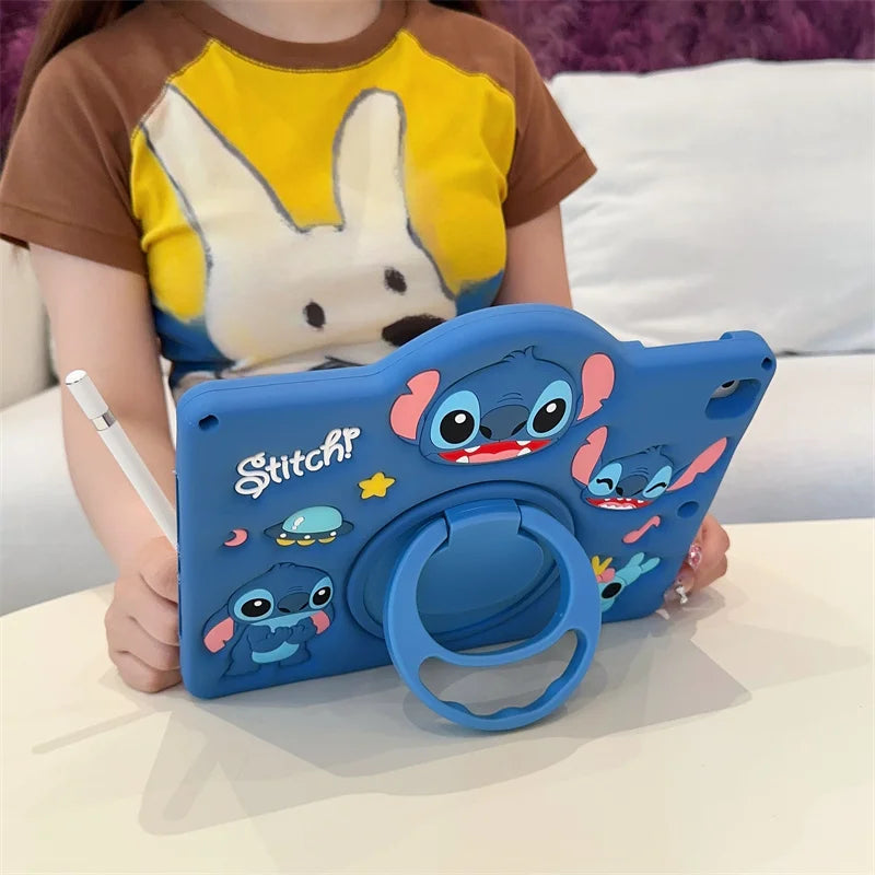 Coque iPad Stitch 3D Rose – Support Rotatif 360°