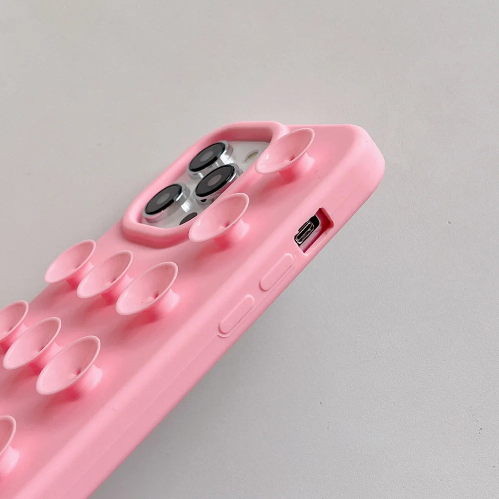 Coque Bonbon à Ventouses – Silicone Antidérapant + Lanière Tressée